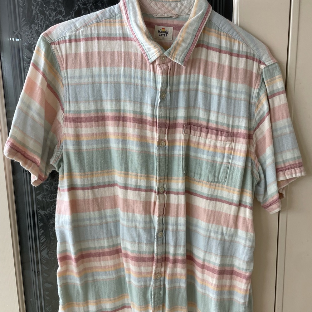 Super soft Marine Layer button striped shirt multi color size L/XL
